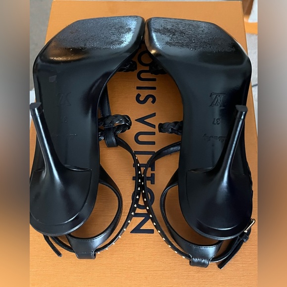 Louis Vuitton Signature Ankle Strap Sandals/Heels - US 6.5 - Picture 8 of 11